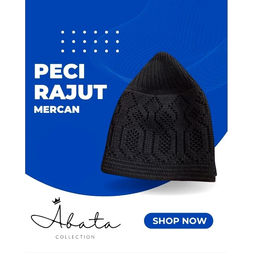 Peci Rajut Mercan Peci Rajut Dewasa Peci Haji Ukuran All Size