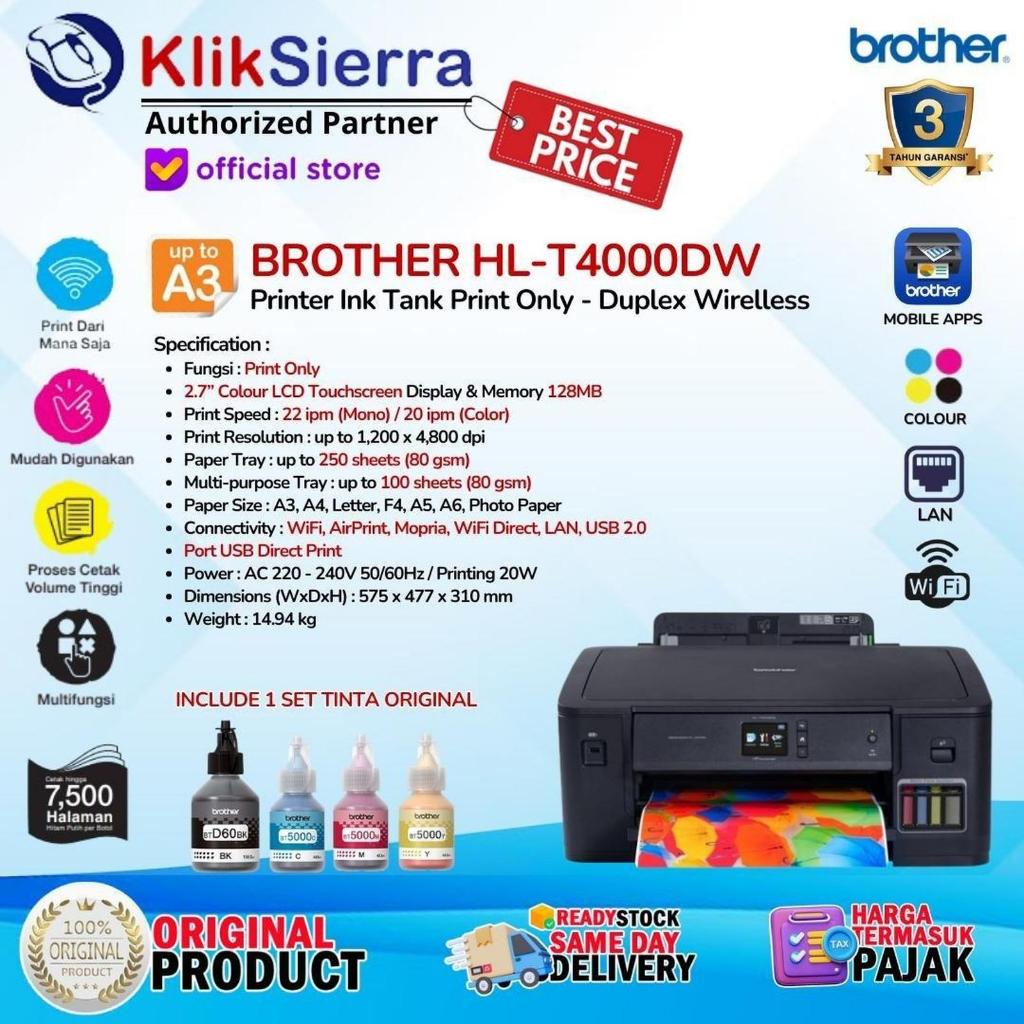 BROTHER HL T4000DW Printer A3 T4000 DW [Duplex+WiFi]