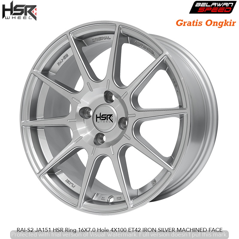 velg mobil mobilio jazz yaris brio mazda2 vios city hsr Rai-s2 Ring 16 R16 pcd 4x100-toko velg jakar
