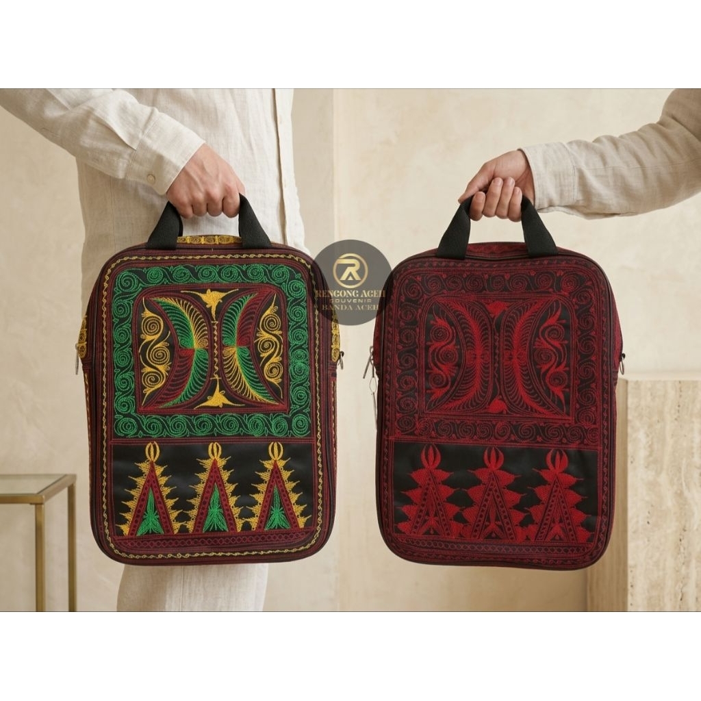 Tas Aceh Laptop Tipis Tinggi Motif Modern RAS1219