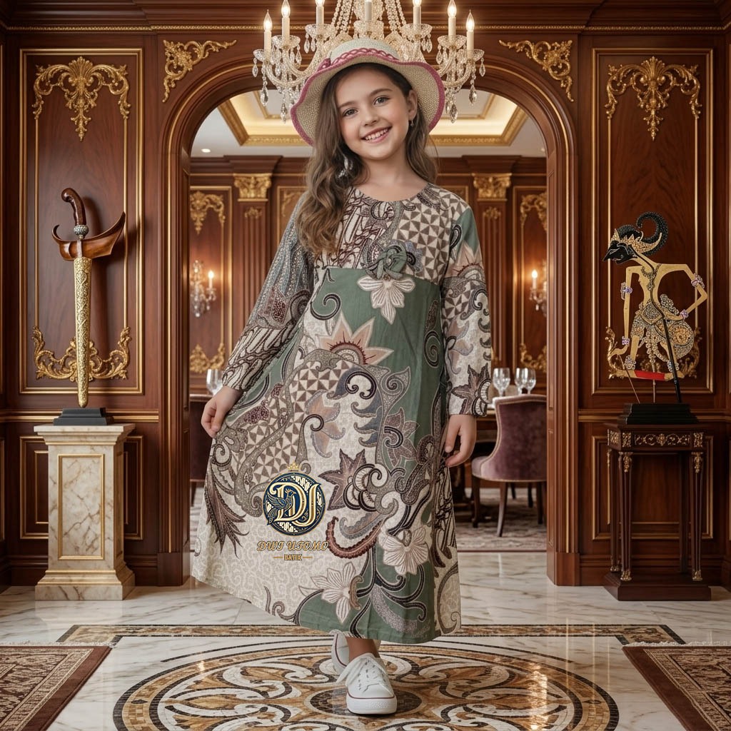 Gamis Batik Anak Premium | Motif Parang Sage Terbaru | Batik Dwi Utomo