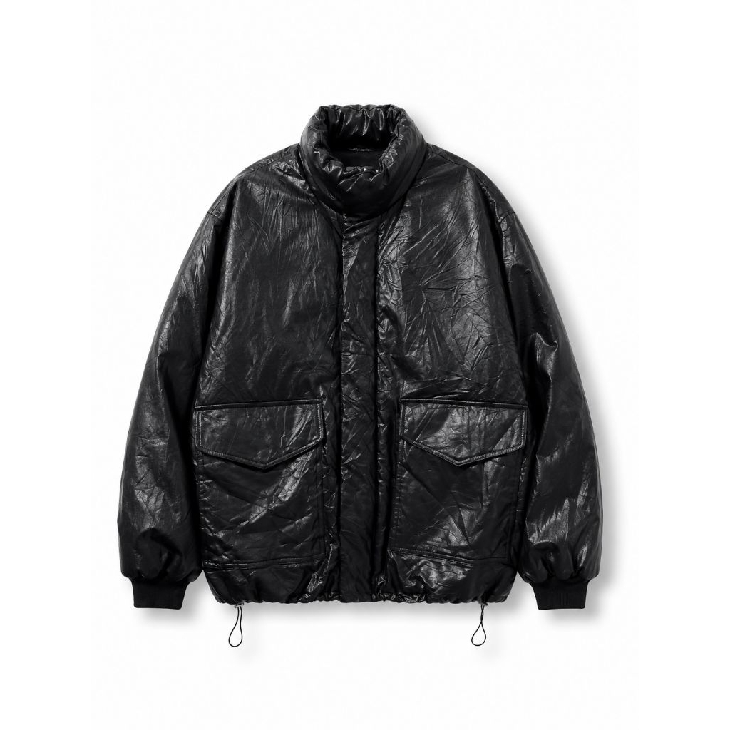 Fudge Store by Lafudge Store Leather Down Jacket