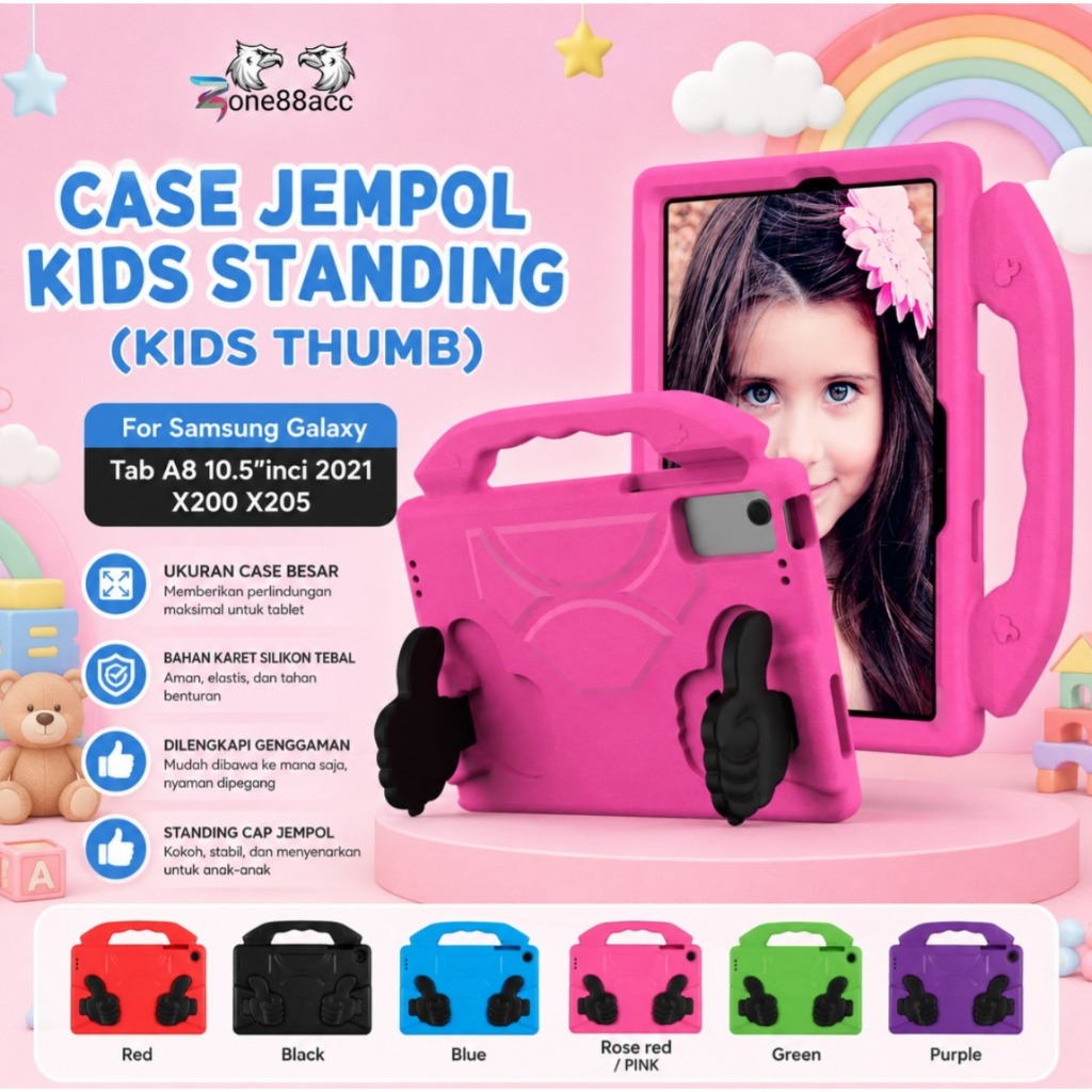 Sarung Jempol Samsung Galaxy Tab A8 10.5"inci 2021 X200 X205 bumper case tebal  case samsung tab a8 