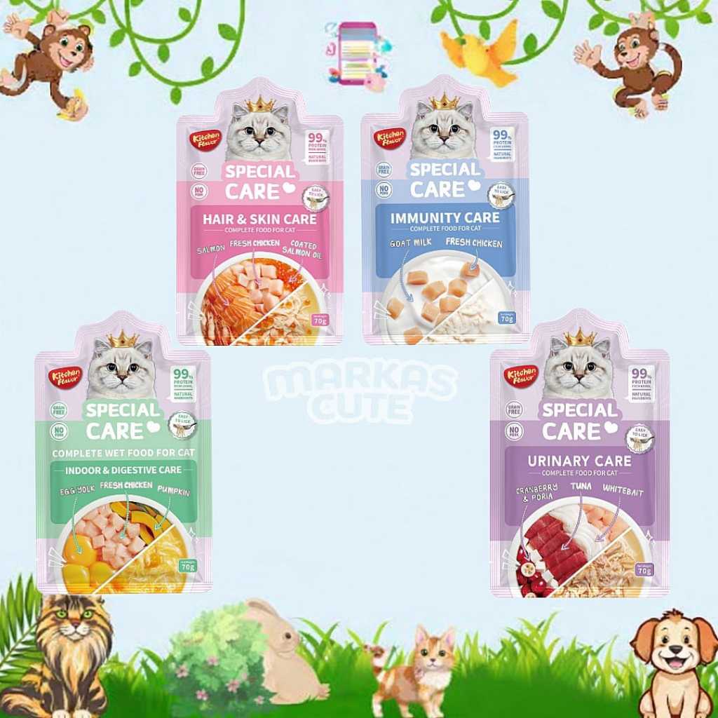 [POUCH] KITCHEN FLAVOR WET CAT FOOD SPECIAL CARE 70GR