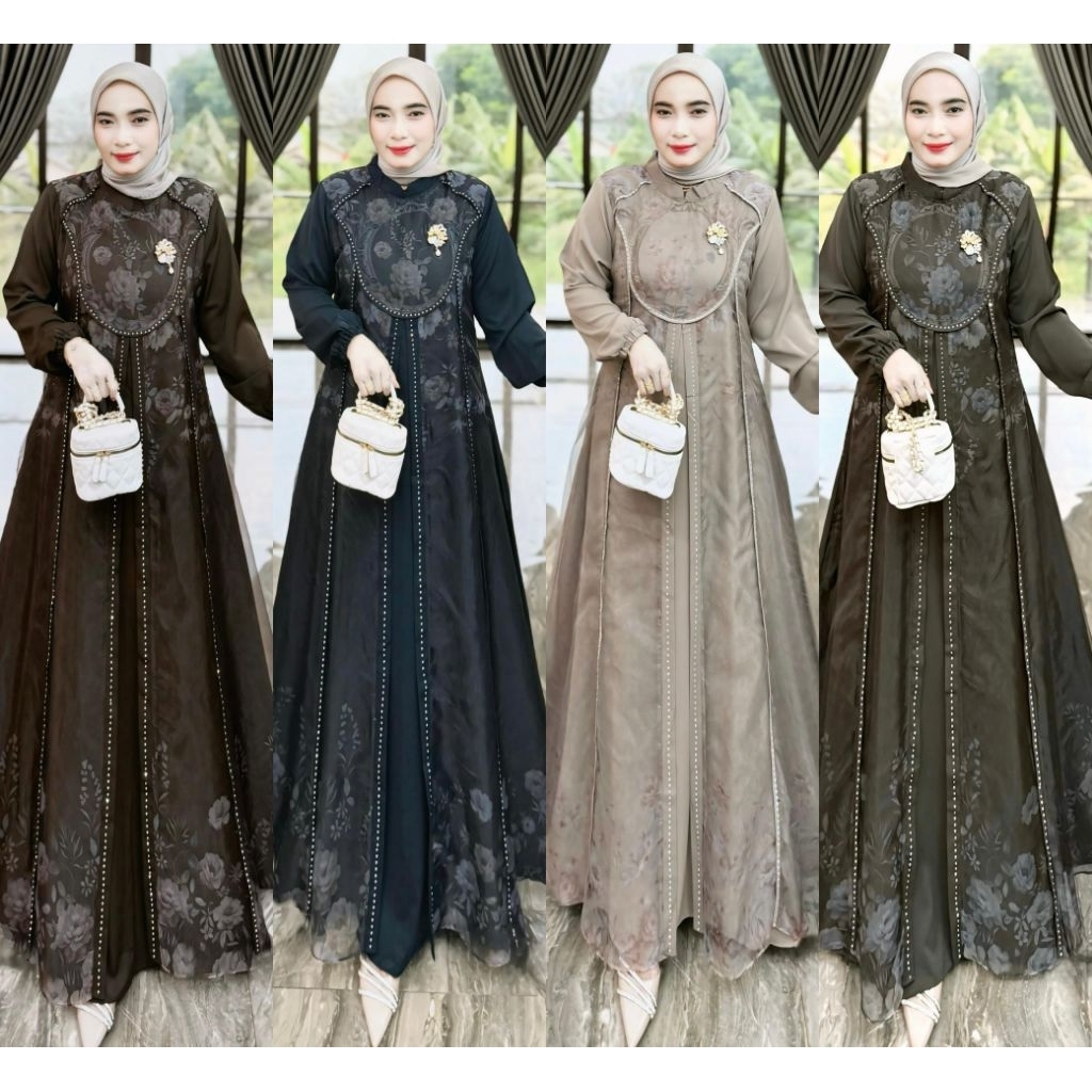GAMIS DF MARBLE MIX ORGANZA PRINTING