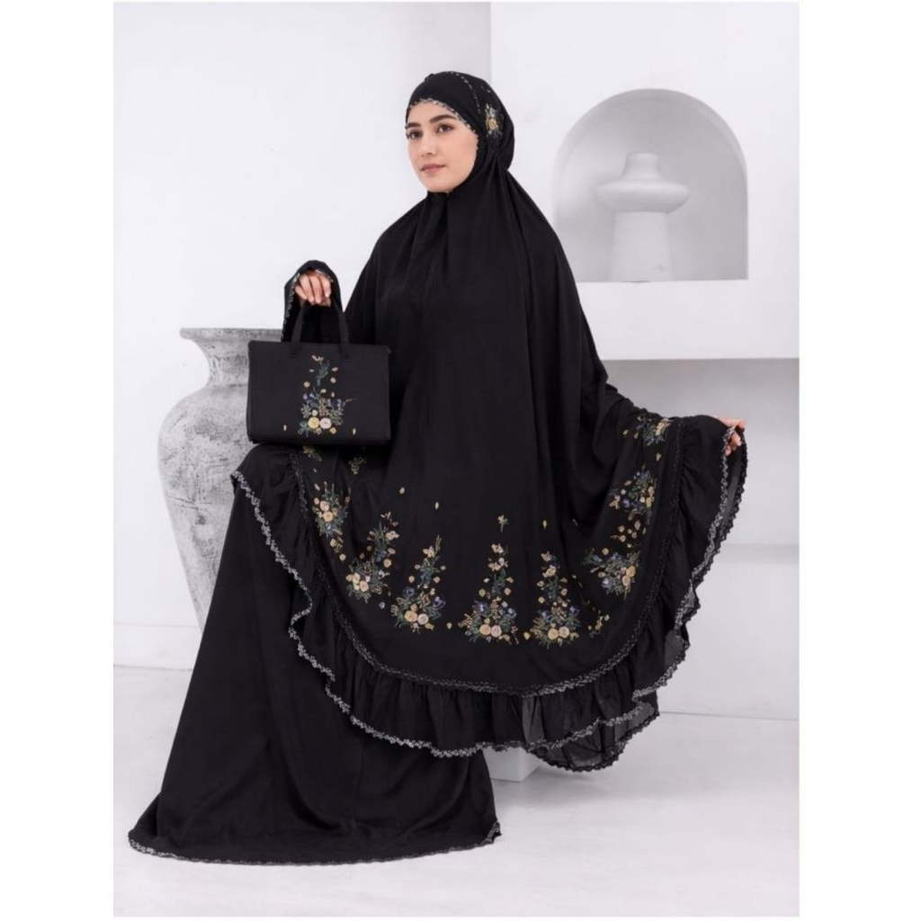 mukena rayon jumbo bordir  bukittinggi