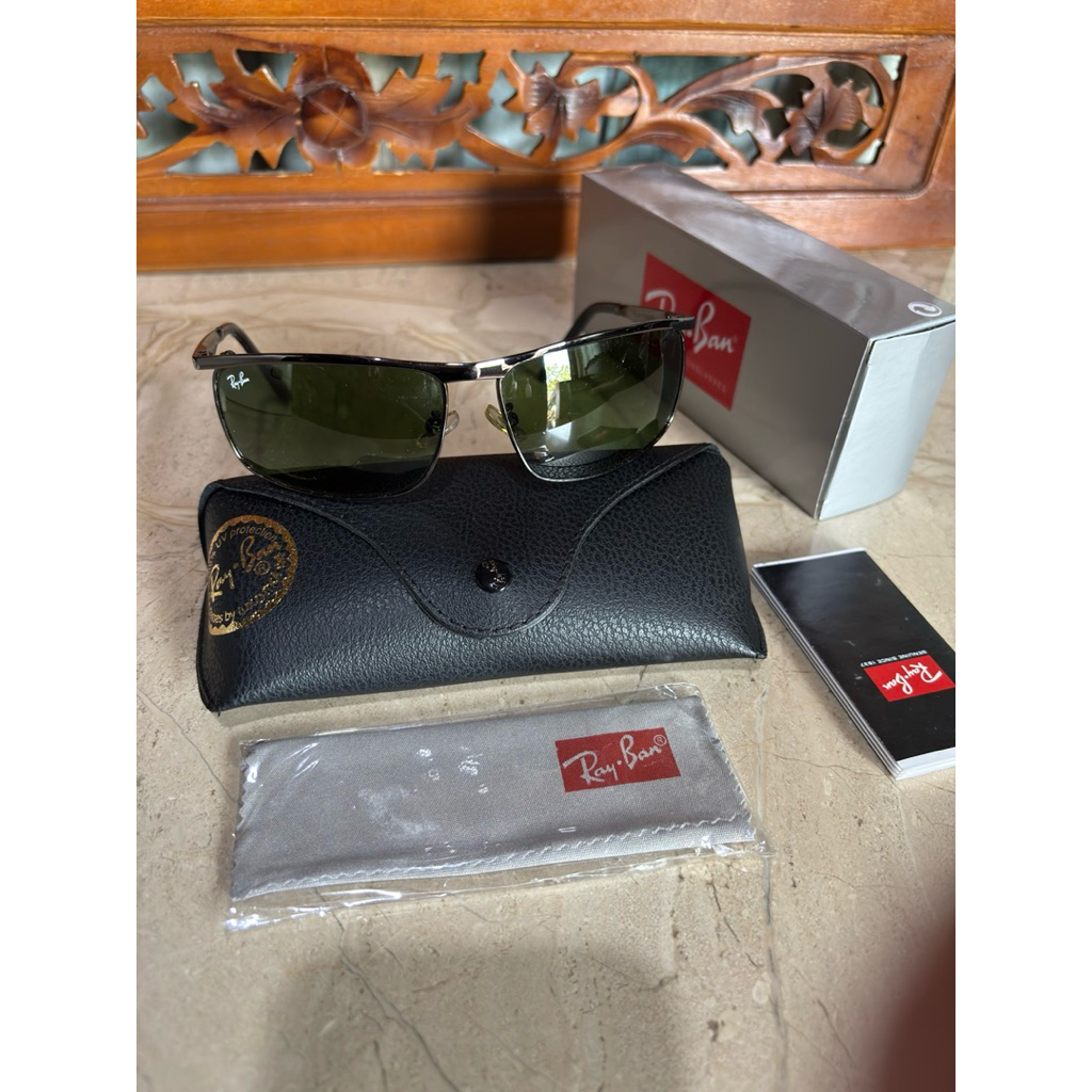 kacamata klasik ray-ban Rb 3462 Frame Gan kaca hijau sz 68