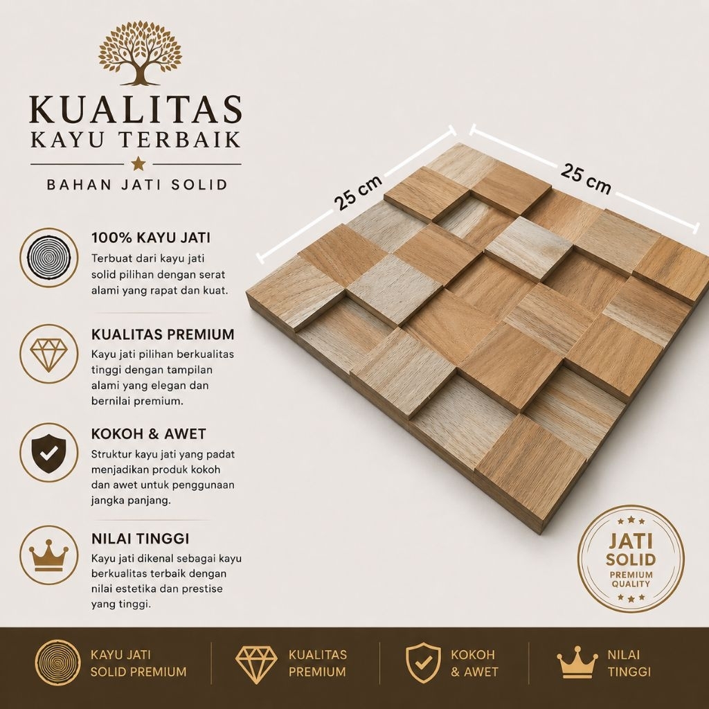 Wallpaper dinding / Hiasan dinding / Wall panel / Wood panel / wallpaper dinding kayu jati / Wood pa
