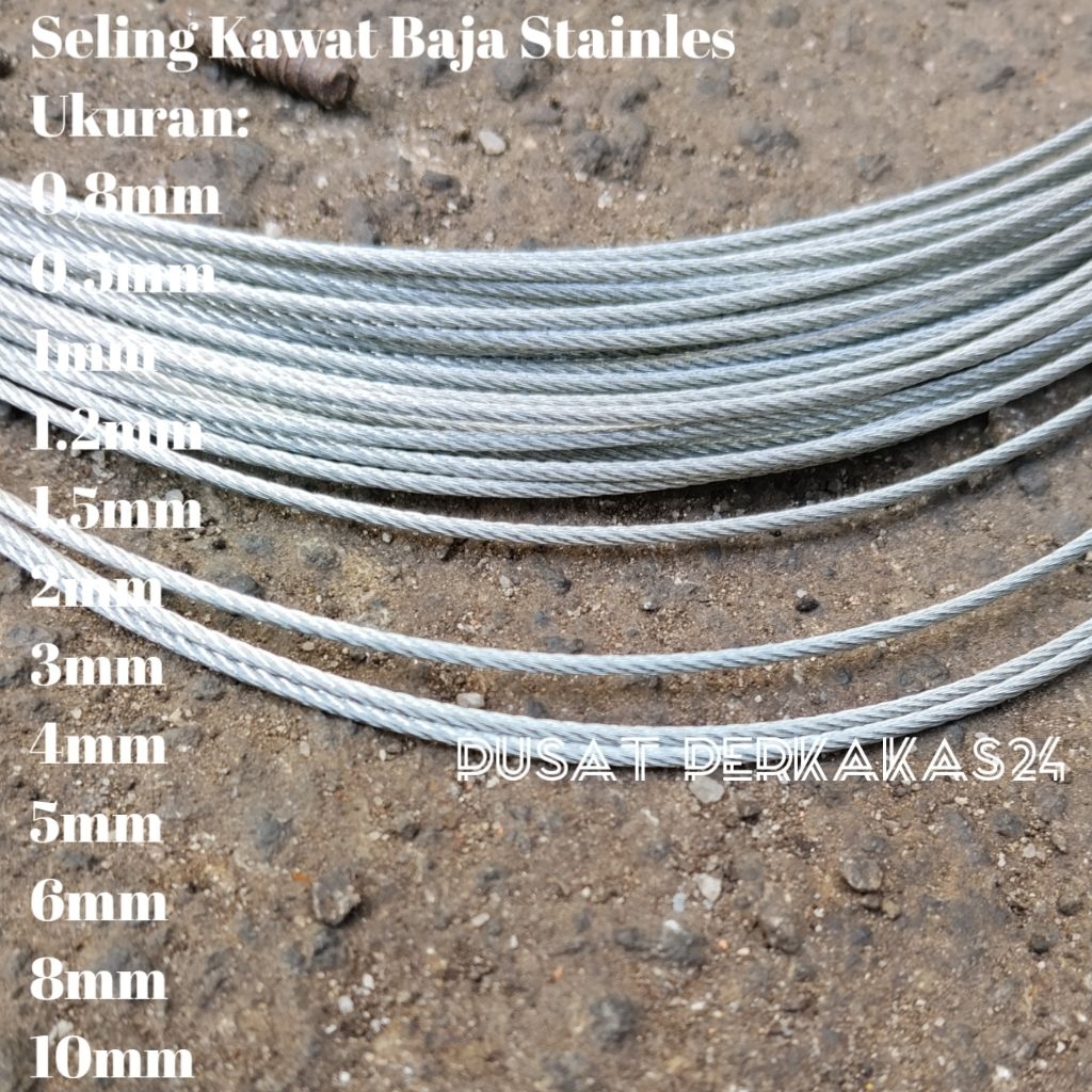 Seling Kawat baja Stainless 5 8 10 12mm Seling Kawat Baja Stainless - 8mm