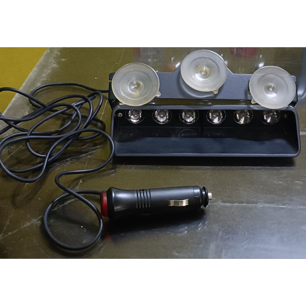 Lampu Peringatan Strobo S6 S7 6 LED untuk Kaca Depan dan Kaca Belakang Mobil (Lampu Flash Mobil)