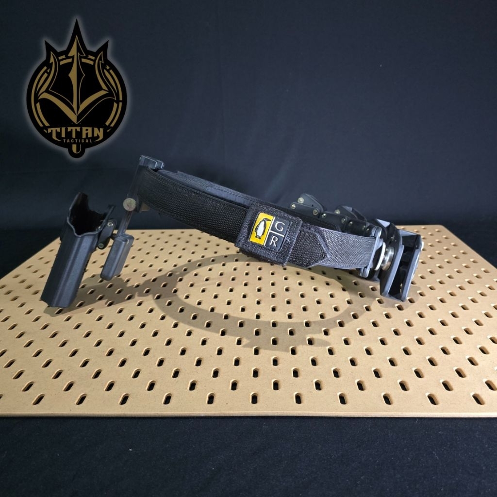 GUGA RIBAS IPSC BELT SET WITH NEO UNIVERSAL HOLSTER AND 4 MAG POUCH (BEKAS)