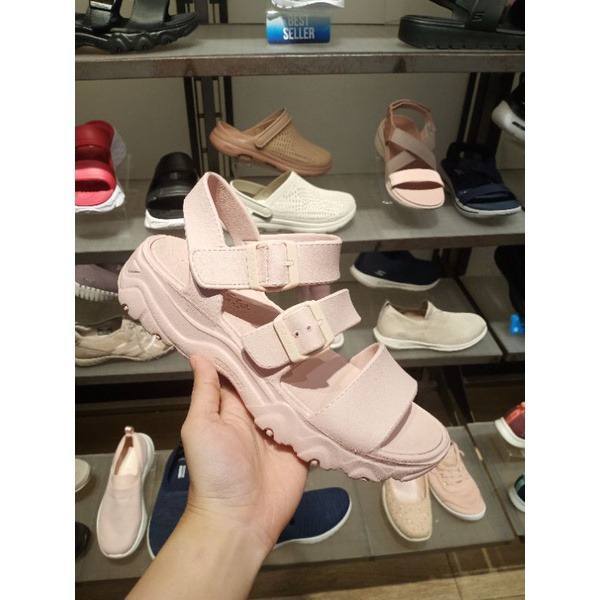 Ready size 36, 37, 39, 40 Garansi 100% Original BNIB Sepatu Sendal Skechers D'lites 2.0 Pink Black