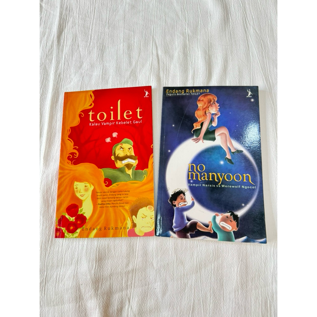 {+Freebies} 1 SET Buku preloved Novel Lucu Toilet , No Manyoon / Novel Indonesia / Parodi Novel twil
