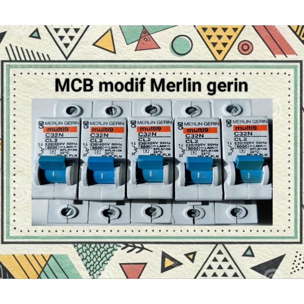MCB modif Merlin gerin pln 1pas original anti jeglek siap pakai di jamin normal