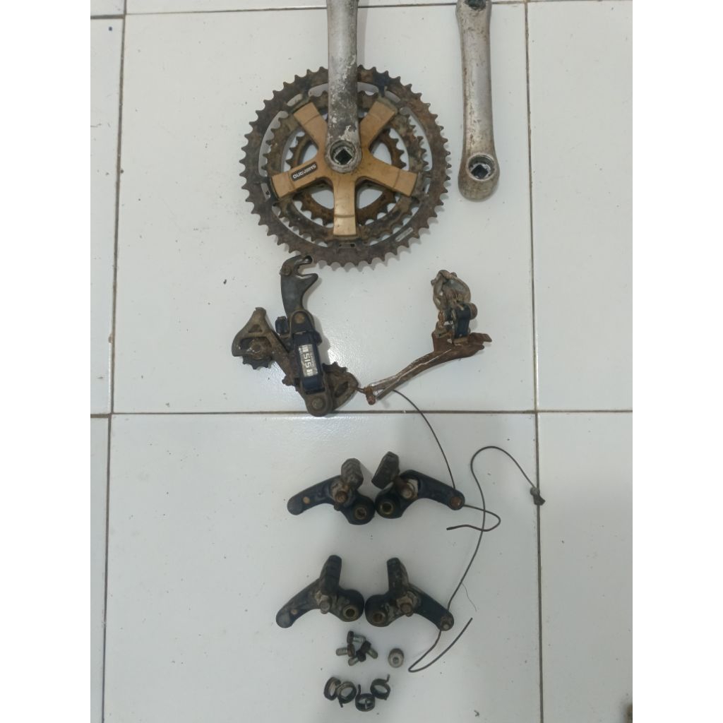 GS SHIMANO. CRANGSET SHIMANO MALAYSIA.FD SHIMANO SIS. RD SHIMANO SIS. CANTILEVER SHIMANO BR 200 .COP