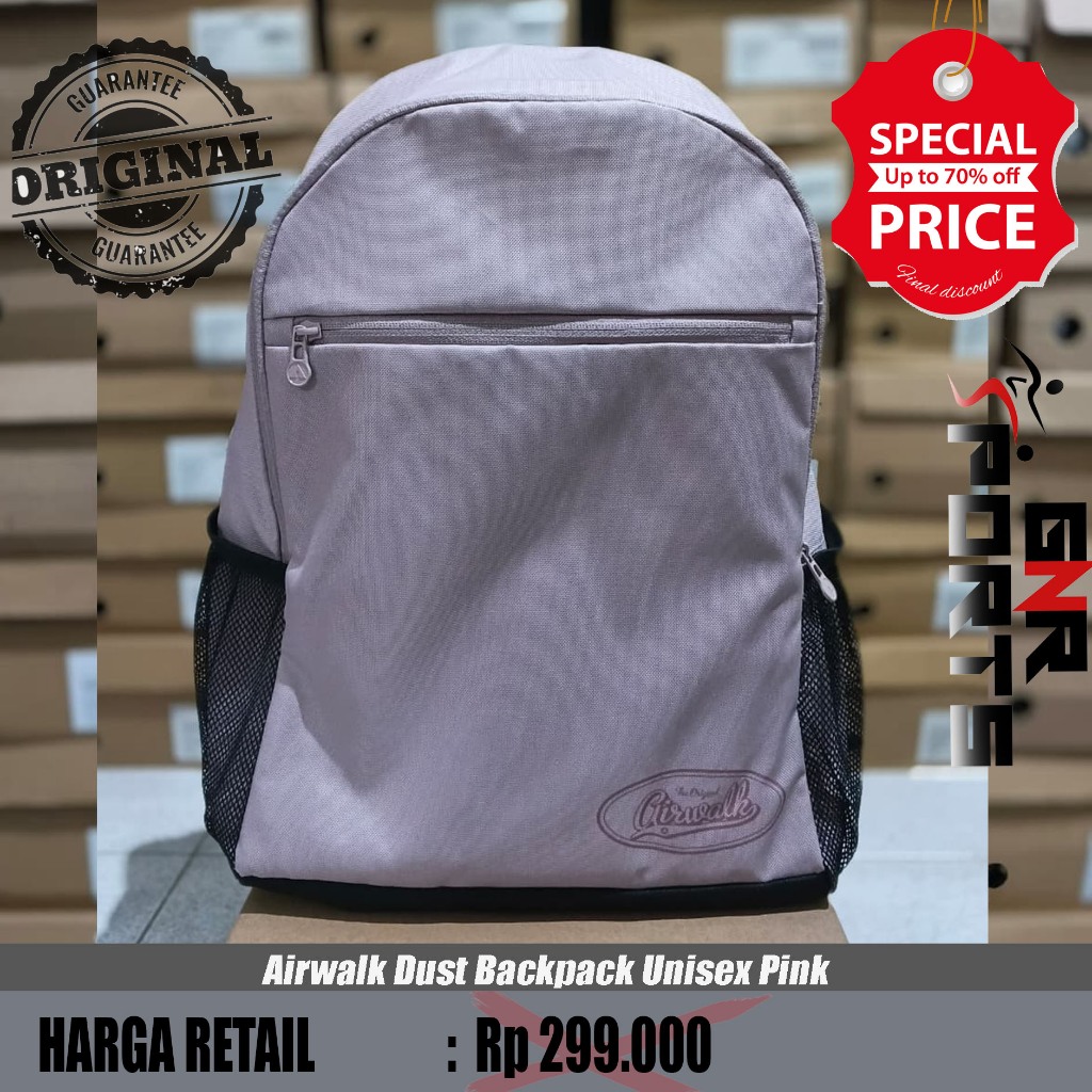Tas Airwalk Dunst Backpack Unisex Pink Original 100%