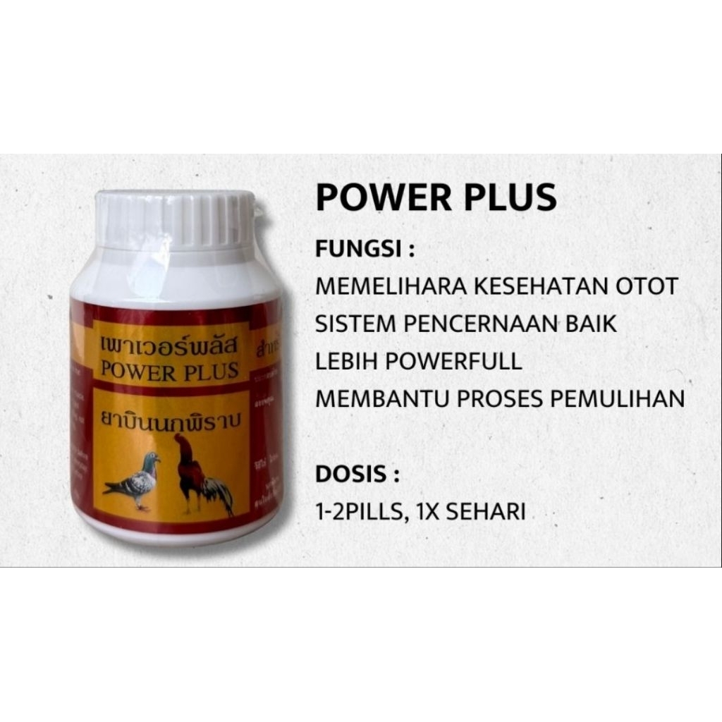 Power plus ayam dan merpati suplement