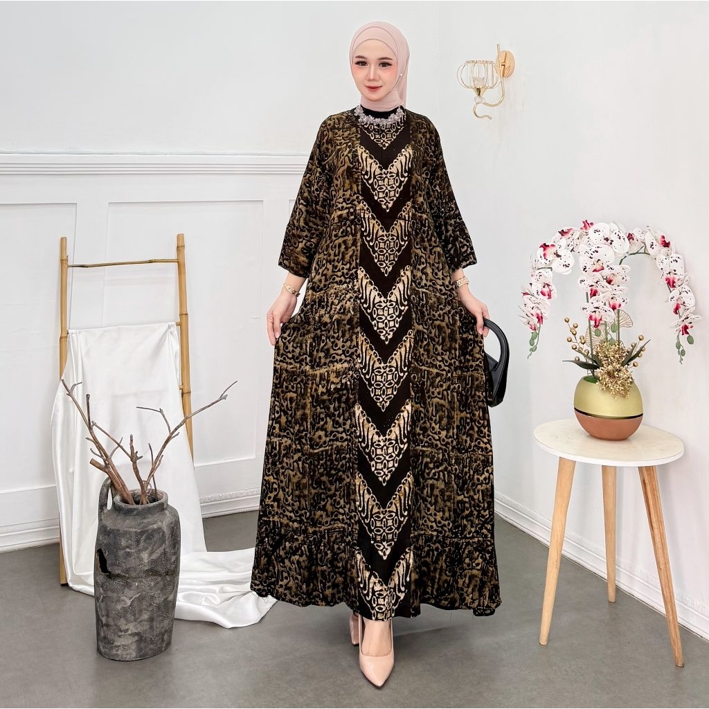 daster batik daster maura gamis batik daster lengan 3 4 daster batik pekalongan daster panjang semat