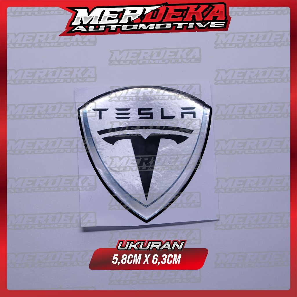 Emblem logo tesla / emblem timbul tesla / sticker tesla / stiker logo tesla / emblem 3d tesla / stik