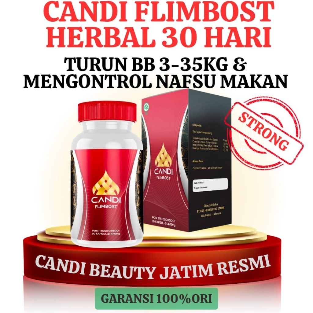 CANDI FLIMBOST STRONG ISI 30 KAPSUL pelangsing obat diet BPOM