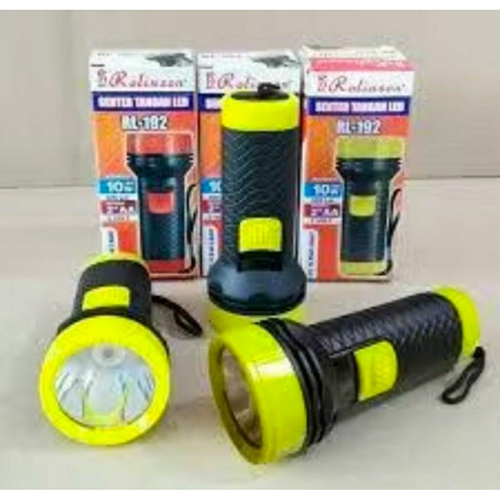 Senter Tangan LED, Cahaya Terang, Mudah Digenggam, Baterai AA