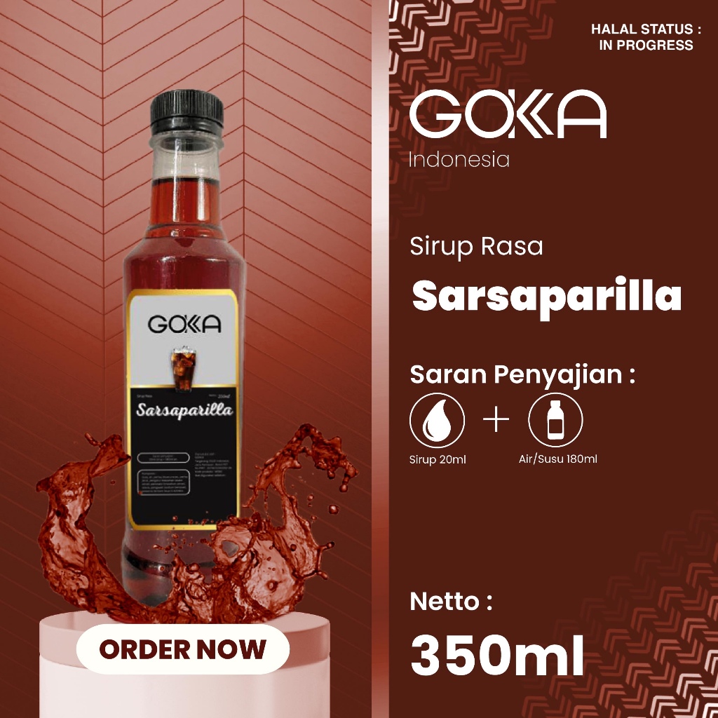 Gokka Syrup Sarsaparilla / Sirup Gokka Rasa Sarsaparilla 350ml