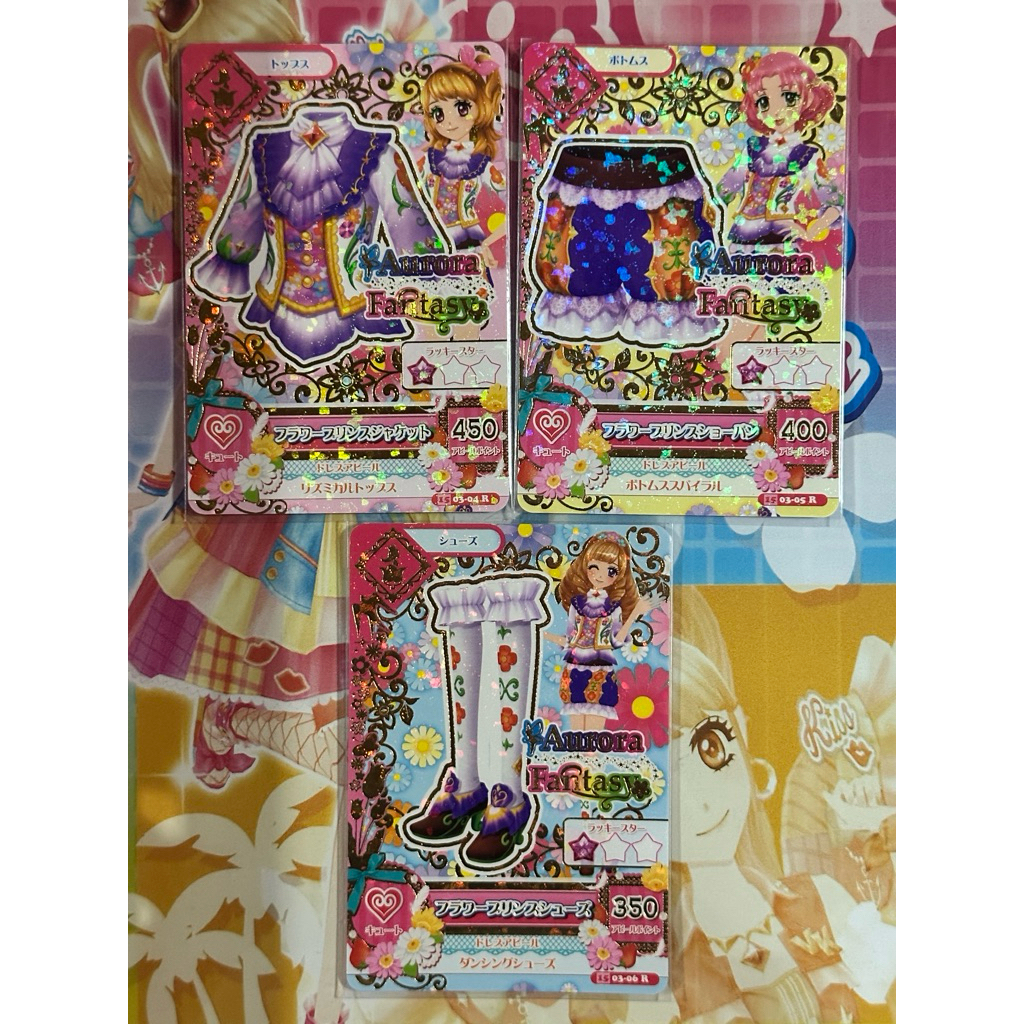 (Rare) Kartu Aikatsu Official Japan Akari Ozora Sakura Kitaoji Maria Himesato Aurora Fantasy Flower 