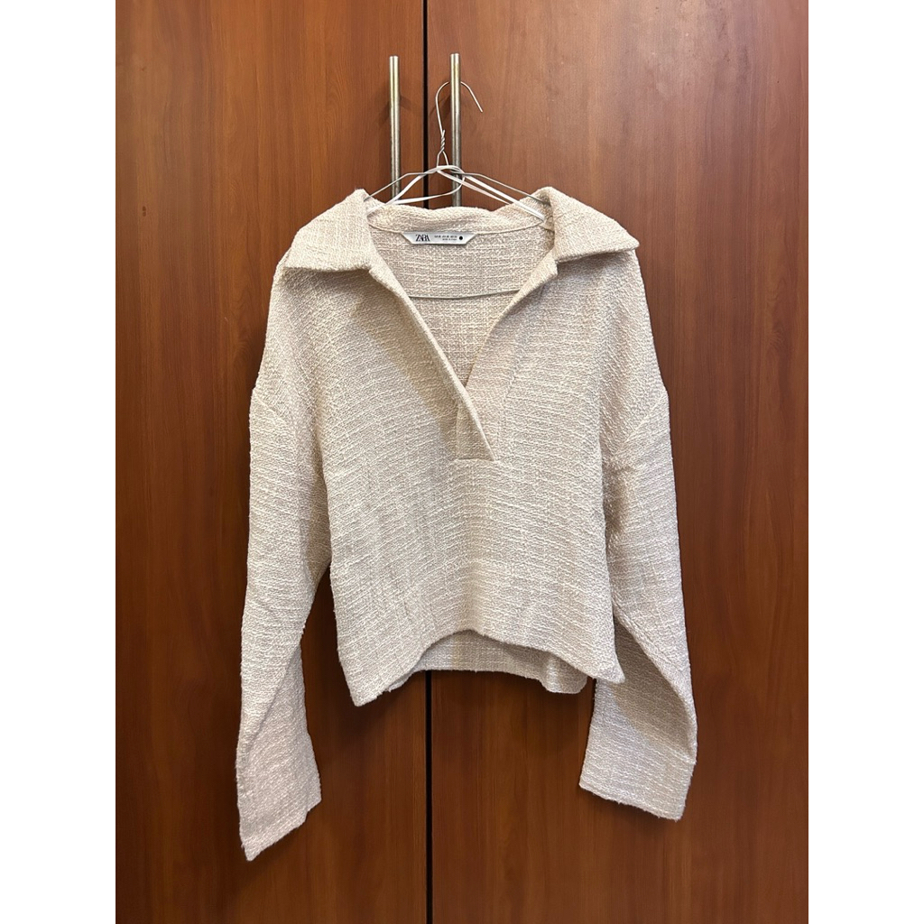 PRELOVED ZARA TWEED TOP