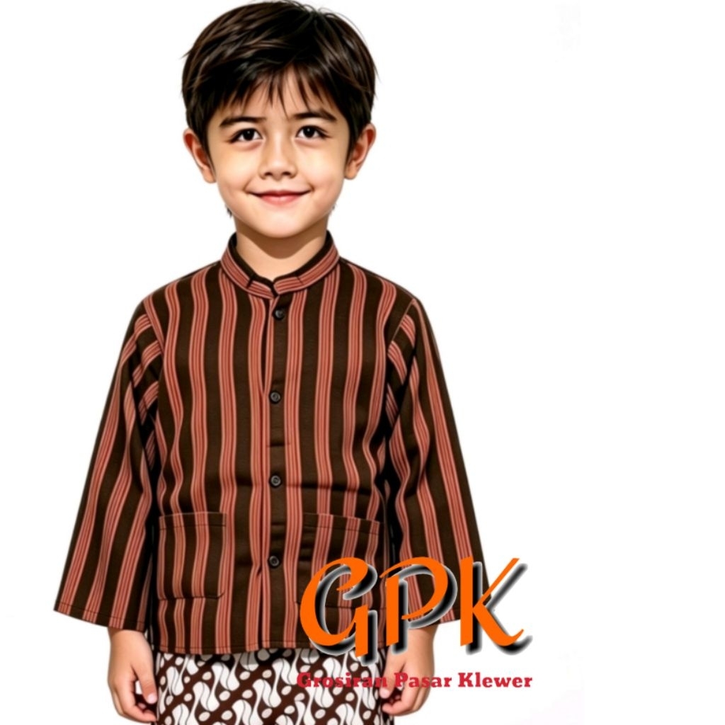 Baju Lurik Anak Kemeja Lurik Anak Baju Adat Lurik Anak Koko Lurik Anak