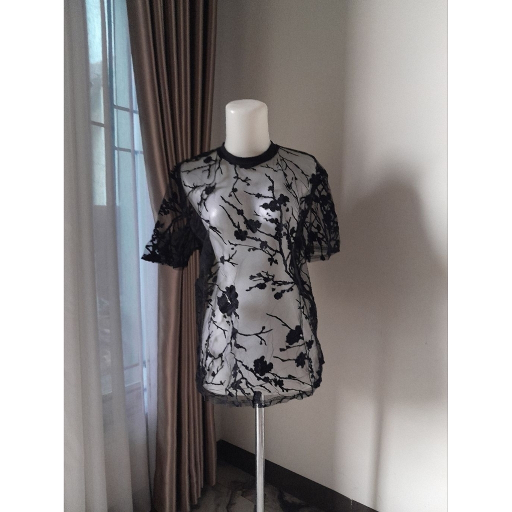 Kaos Blouse Transparan, Blouse Tile Transparant