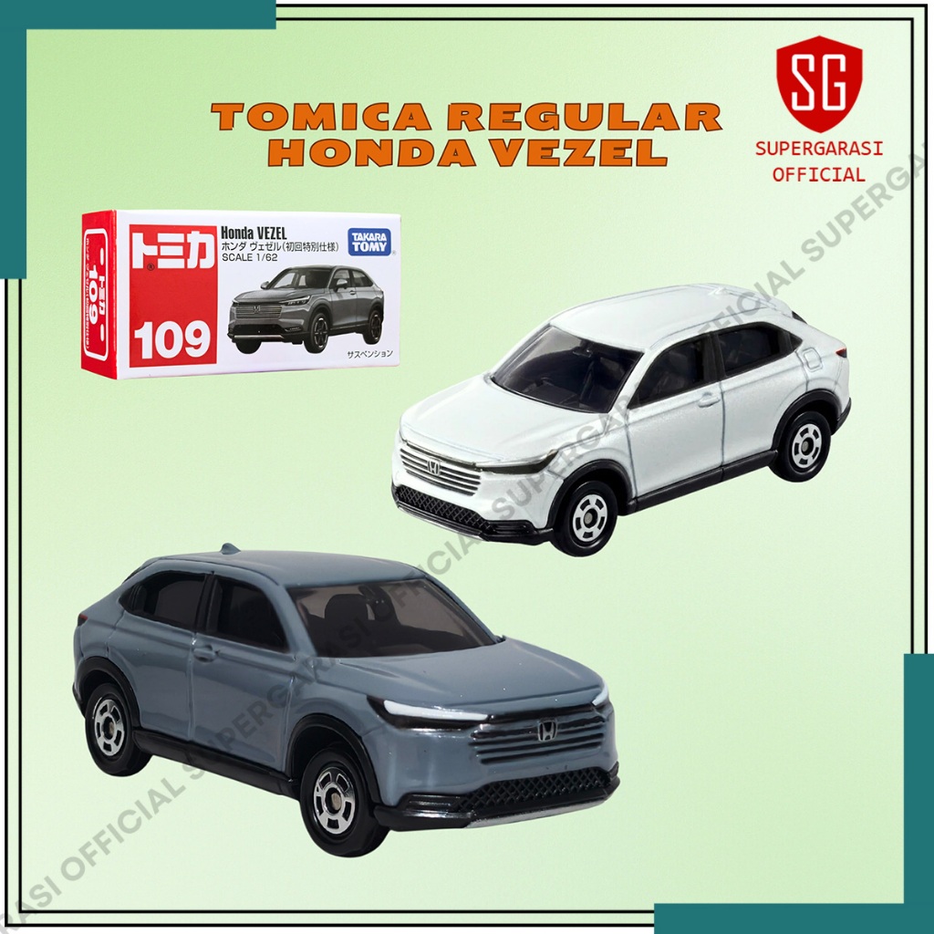 Mobil Diecast Tomica Reguler #109 Honda Vezel RV & 1st Ver. Mainan Anak