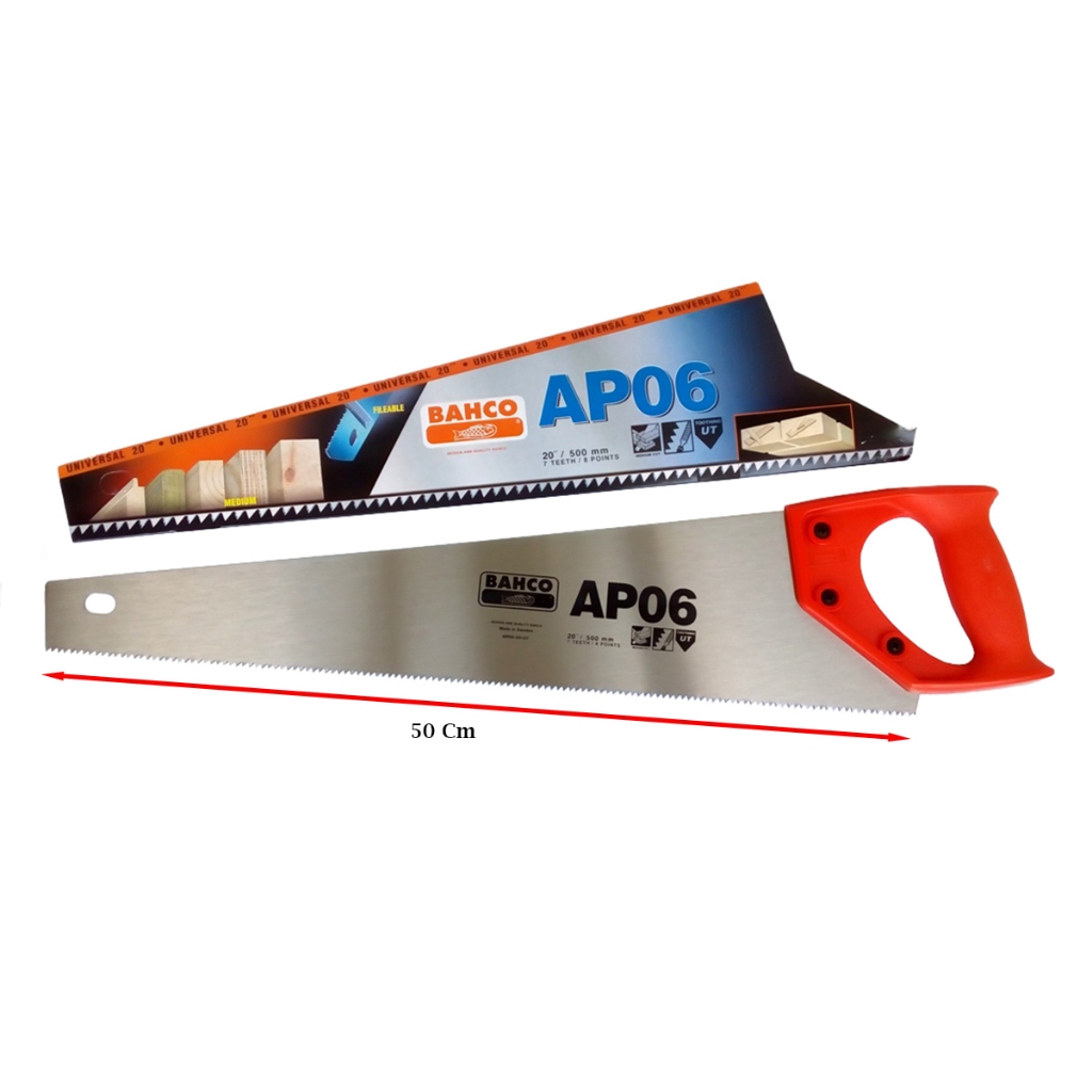 Gergaji Kayu BAHCO AP06 20 inci Asli Original / Graji Tangan BAHCO Orange / Gergaji Gorok Kayu Belah