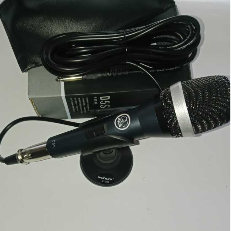 Mic Kabel AKG D5S Original Dynamic Microphone Supercardioid Vocal Karaoke Live Sound System Anti Fee