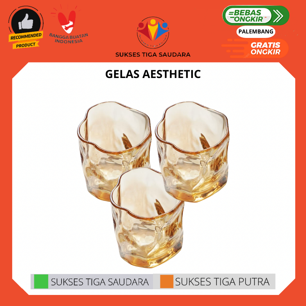 GELAS KACA WHISKY AESTHETIC | GELAS AIR MINUM | VINTAGE