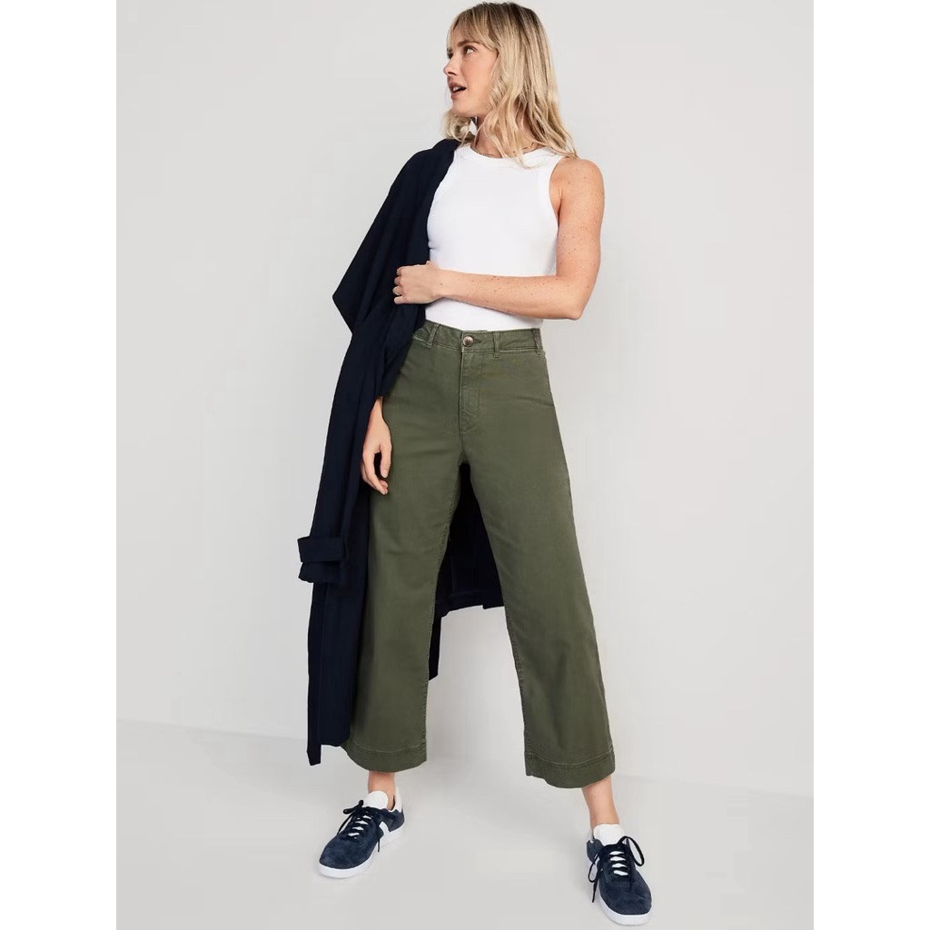 Celana kulot standar - olive