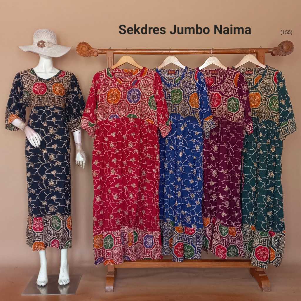 Sekdres Jumbo Naima By Putri Diana Busui Resleting Bahan Rayon Halus Terbaru Terlaris Asli Pekalonga