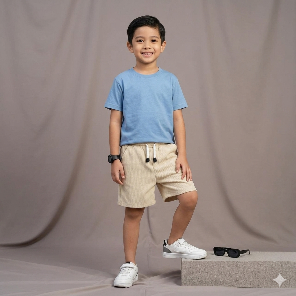 1-7 Tahun Celana Pendek Corduroy Anak Anak Cowo Cewe Unisex Jeans Corduroy