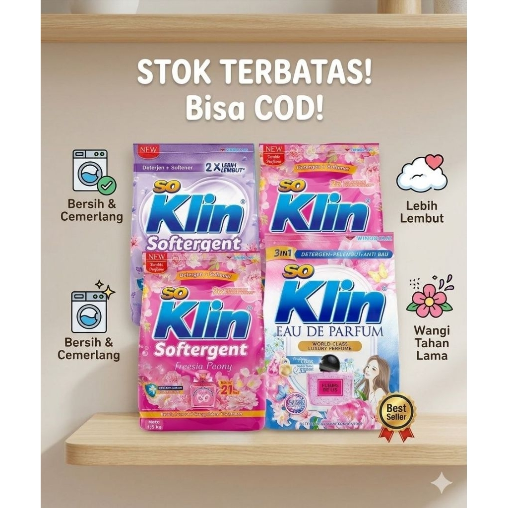 So Klin Detergent Bubuk 1.5kg