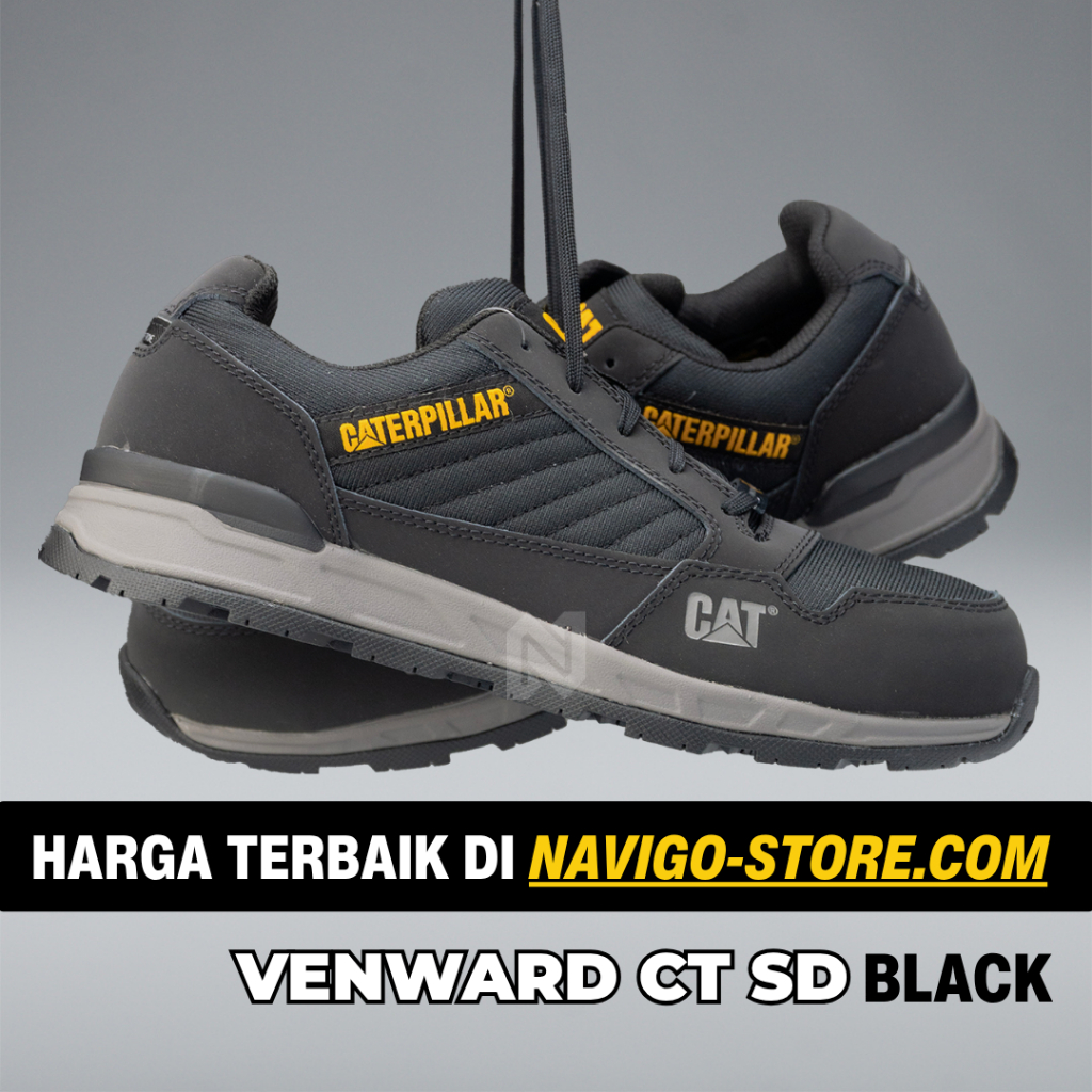 Sepatu Safety Caterpillar Venward CT Black Original