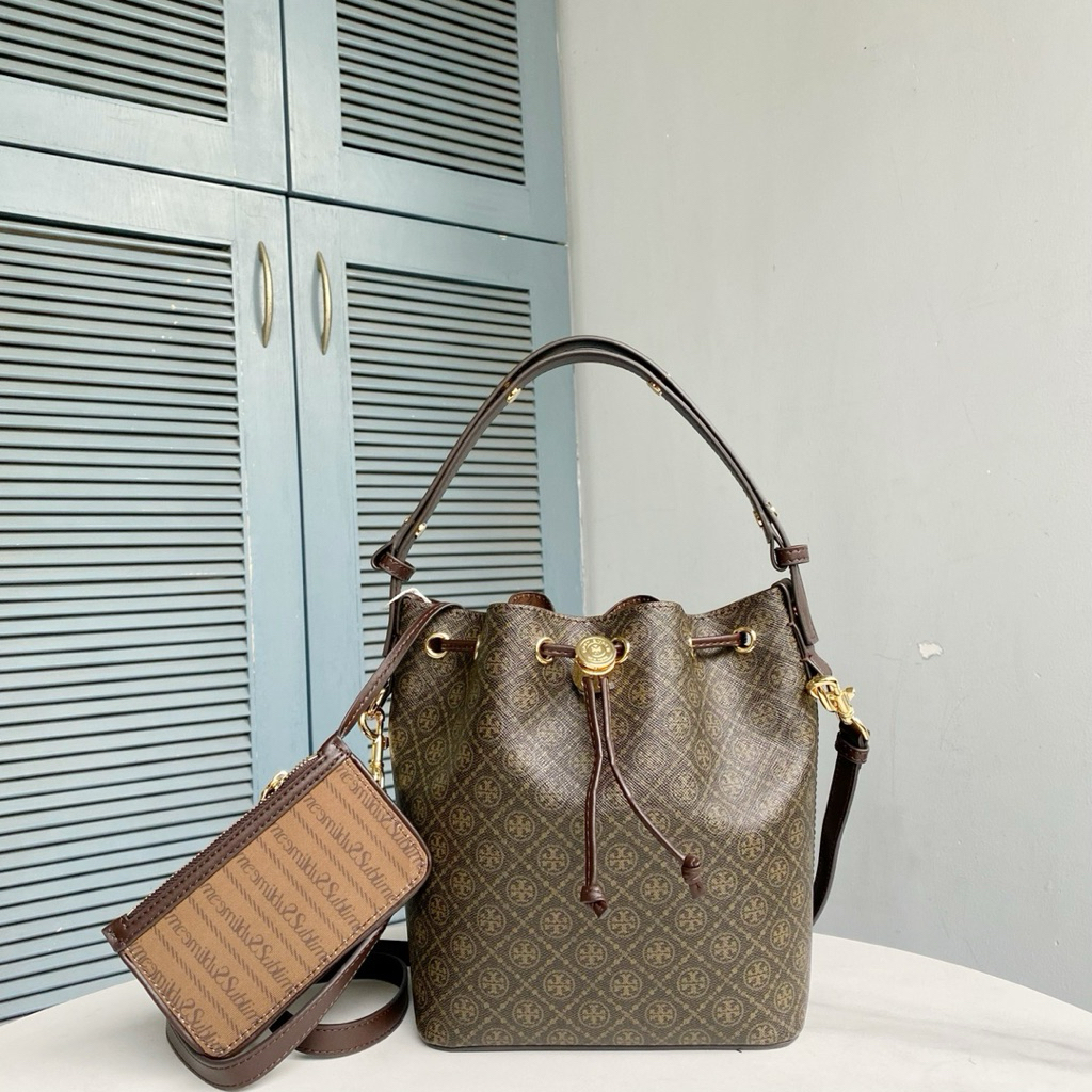 Tas TB T-Monogram Coated Bucket Bag shoulder Bag