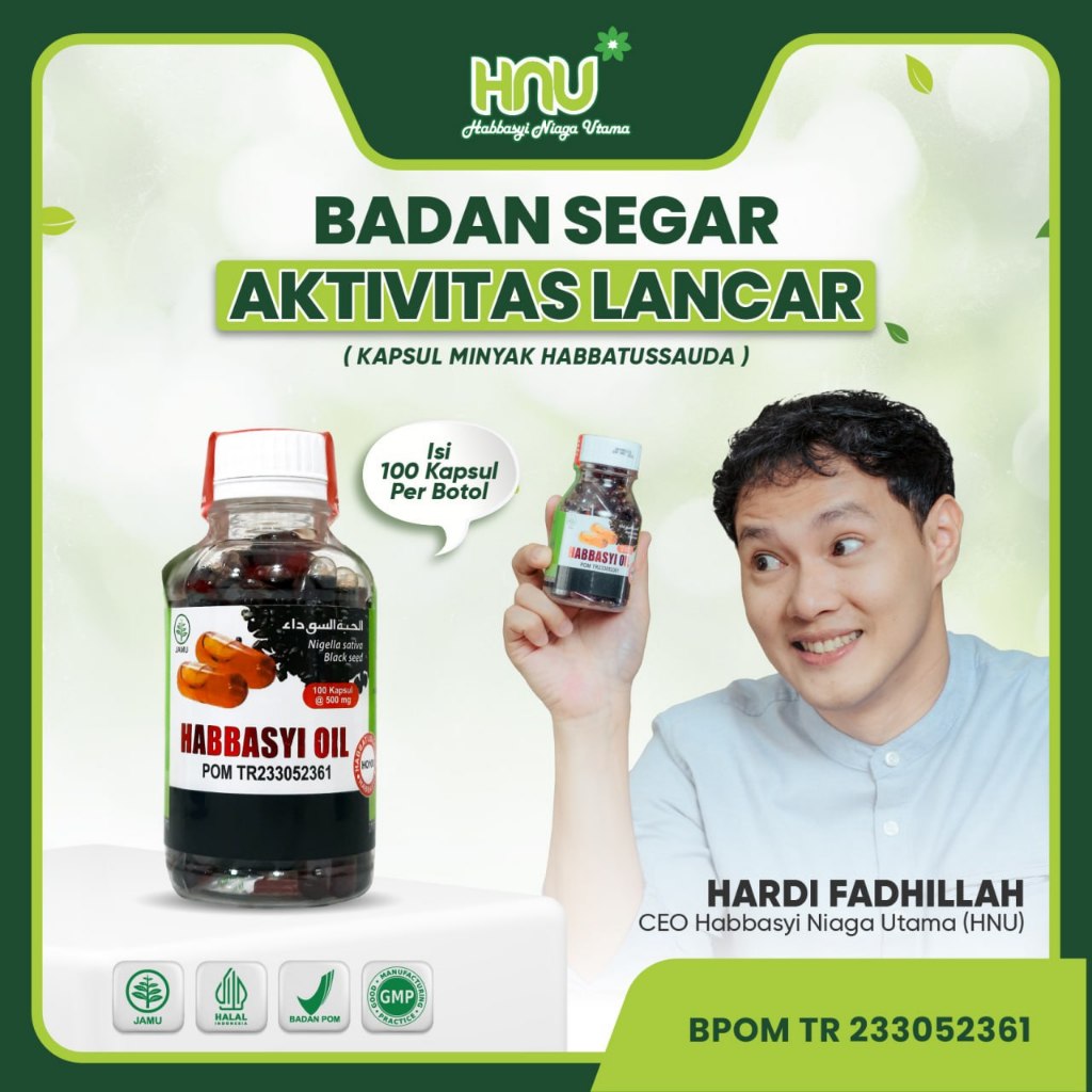HNU - Habbasyi Oil Isi 100 Kapsul Minyak Habbatussauda Ethiopia