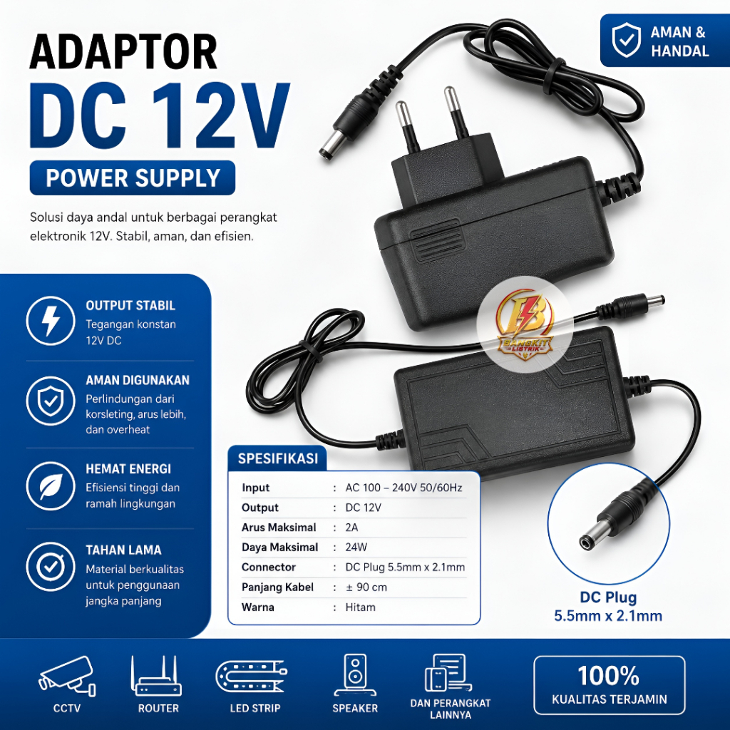 ADAPTOR DC 12V