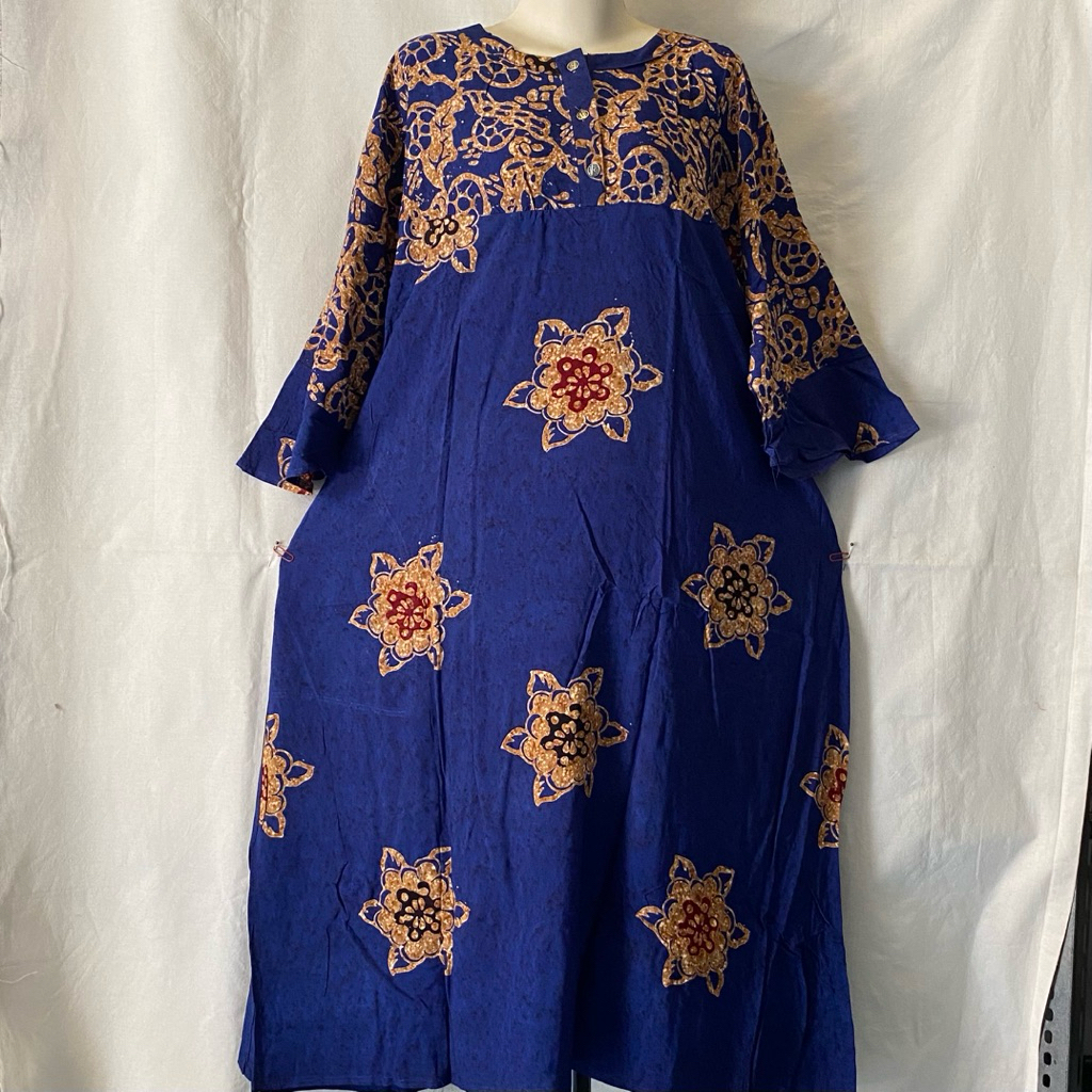 Daster Payung Jumbo Batik Cap Afika Pekalongan // Daster Jumbo LD 120 Cap Santung Premium