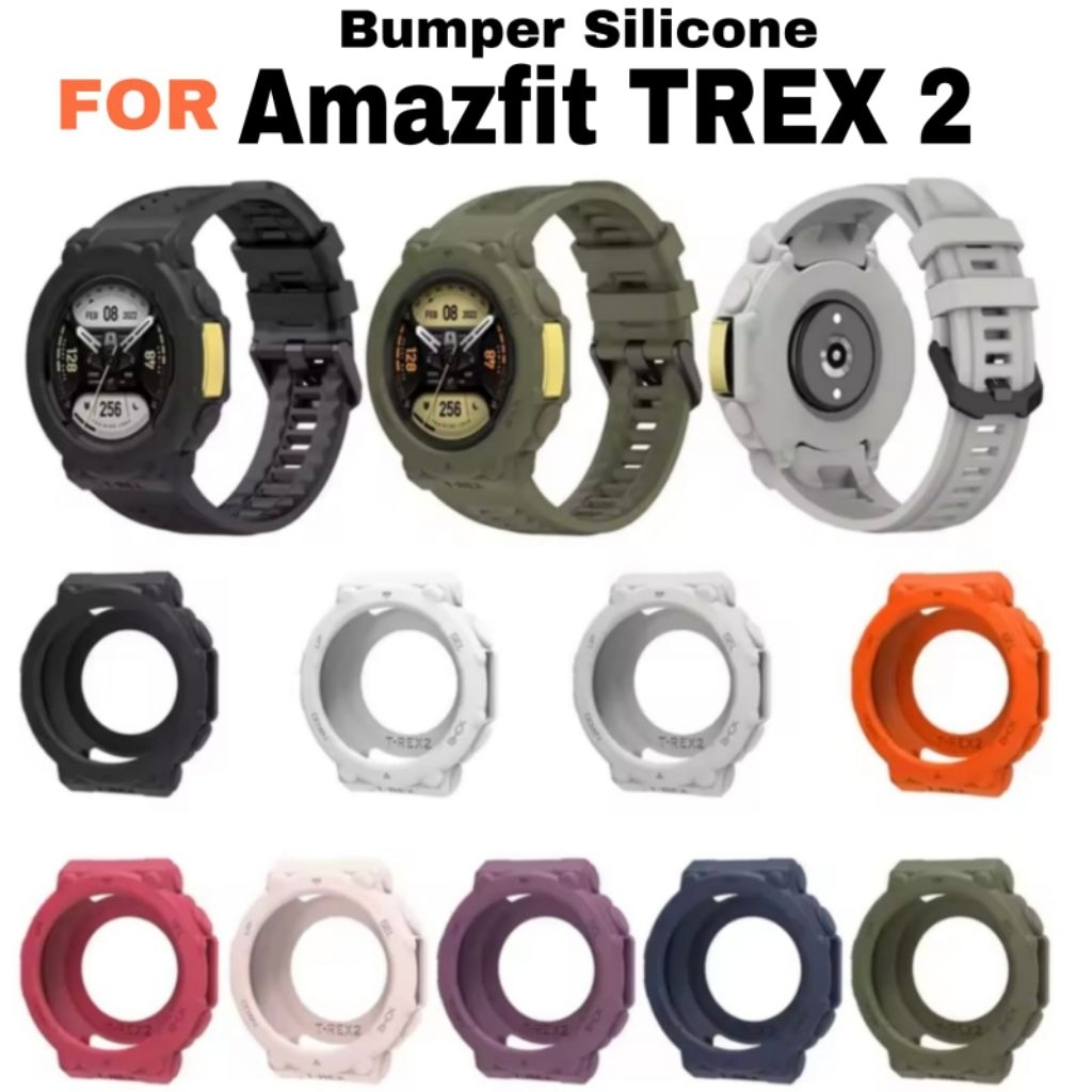 Bumper Case Amazfit Trex 2 silicone T-rex 2 casing pelindung TREX2 tpu softcase