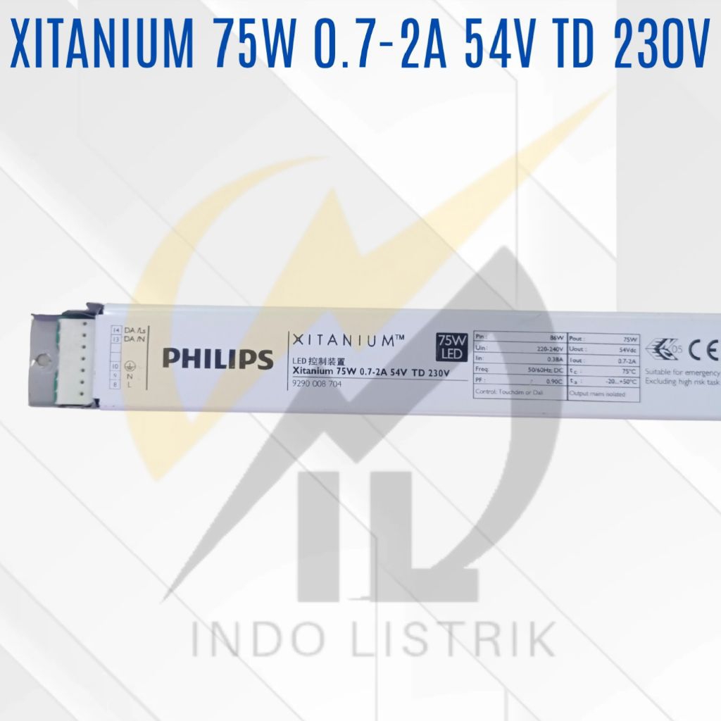 Ballast Philips Xitanium 75w 0.7-2A 54v TD 230v / Trafo Philips Xitanium 75w 0.7-2A 54v TD 230v / Ph