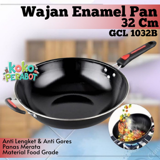 Wajan Enamel Pan - Wajan Anti Lengket & Anti Gores - Enamel Pan - GLC 1032B