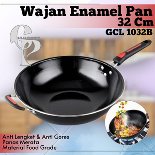 Wajan Enamel Pan - Wajan Anti Lengket & Anti Gores - Enamel Pan - GLC 1032B