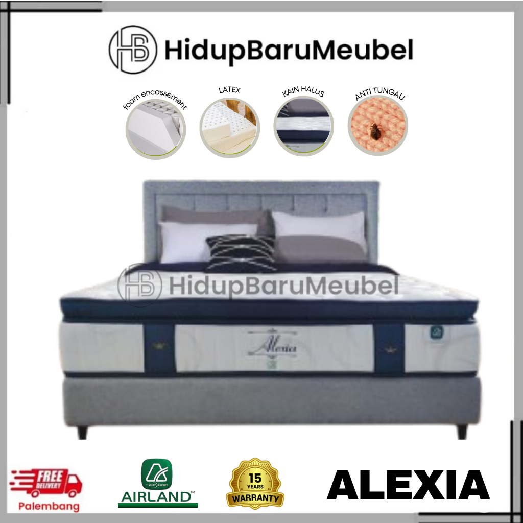 Springbed Airland Alexia /  Spring Bed Latex / Matras Kasur tempat tidur garansi pabrik / kasur Teba