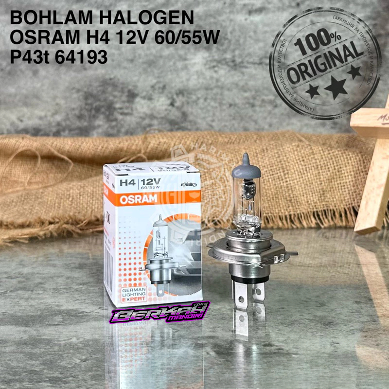 OSRAM H4 Lampu Depan Mobil Osram H4 60/55W 12V