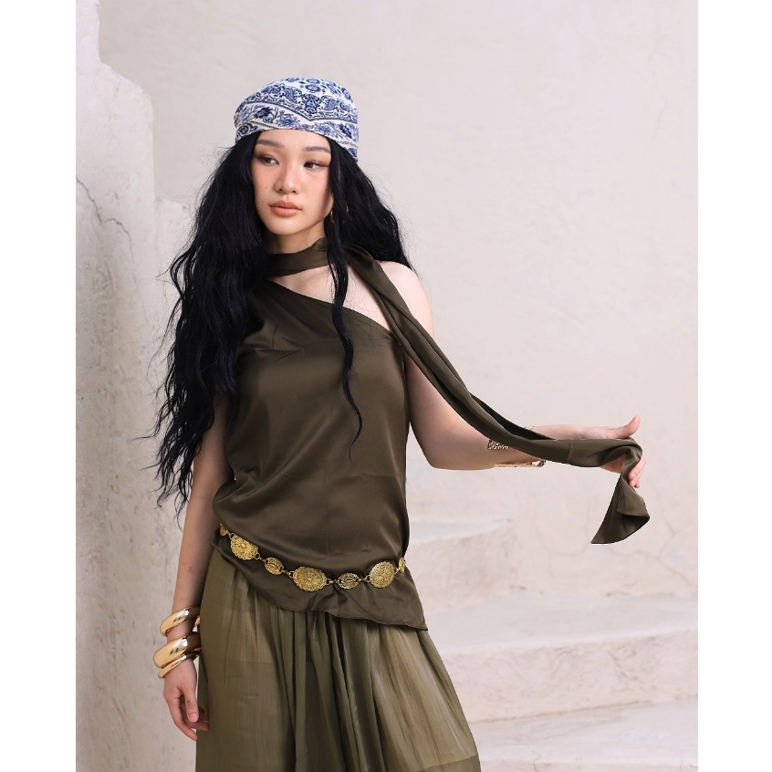 Isla_Rooah | TOP TARZAN SYALL KHAKI | ATASAN TARZAN WANITA | ATASAN SYALL